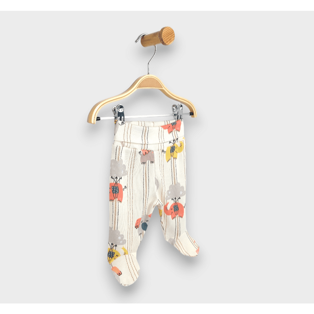 Rainy Premium Бебешка ританка с обърнат колан Слончета 48 - 74см. праскова