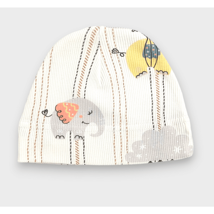 Rainy Premium Бебешка шапка Слончета праскова 56 см.