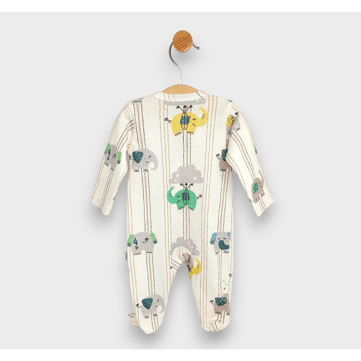 Rainy Premium Бебешки гащеризон Слончета дълъг ръкав 48-74см. зелен