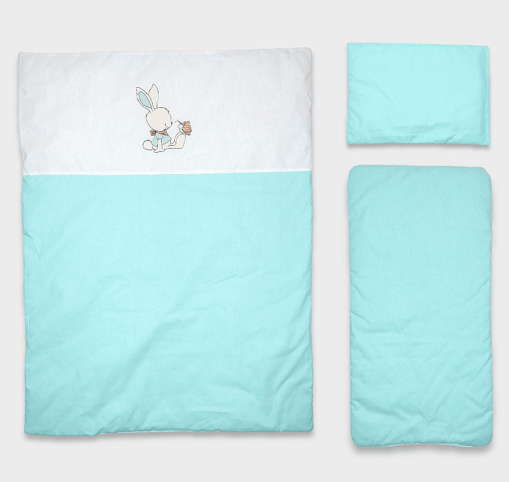 Rainy Спален комплект за количка 4 части Basic Rabbit and butterfly Лято