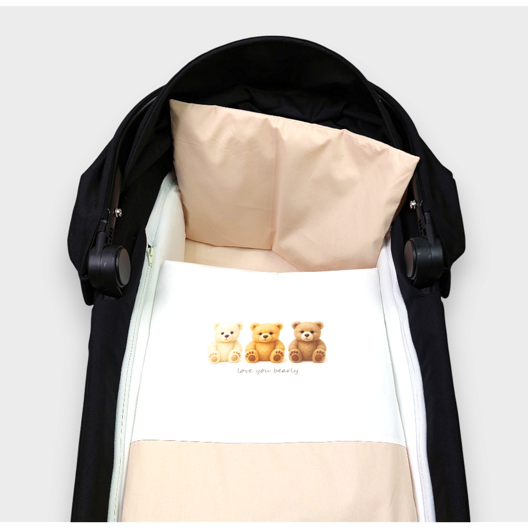 Rainy Спален комплект за количка 5 части Basic Love you bearly