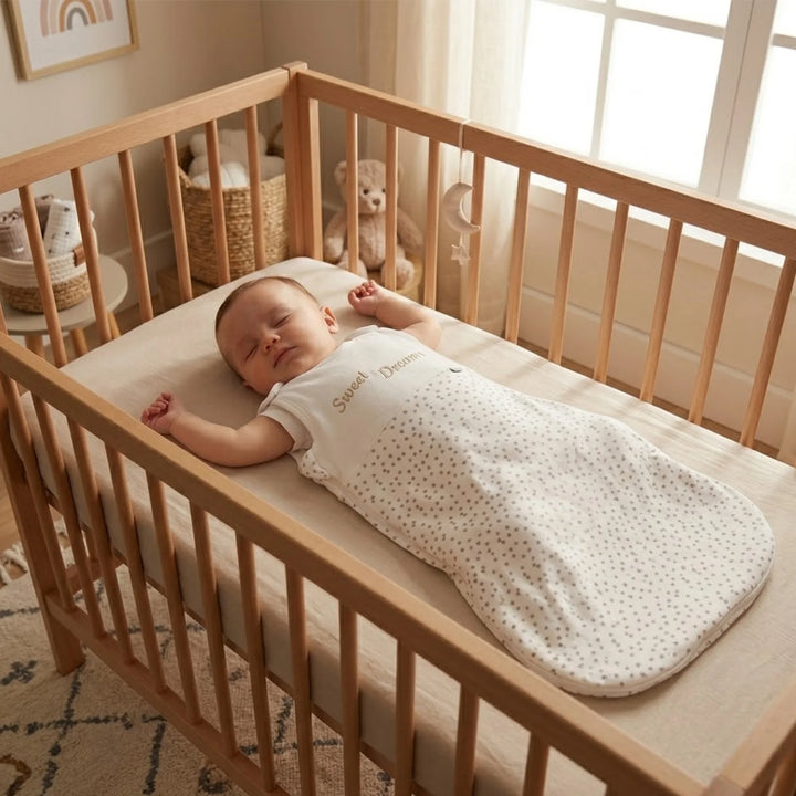 Rainy Детско спално чувалче Sweet Dreams Сиви и бежови звезди