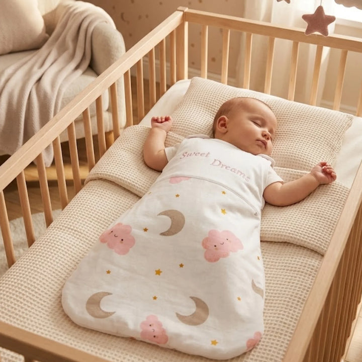 Rainy Детско спално чувалче Sweet Dreams Розови облаци
