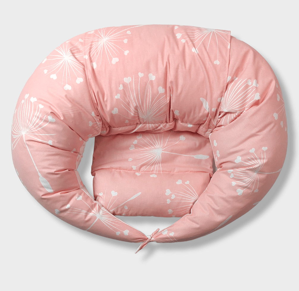 Rainy Възглавница за кърмене 10в1 Розови глухарчета