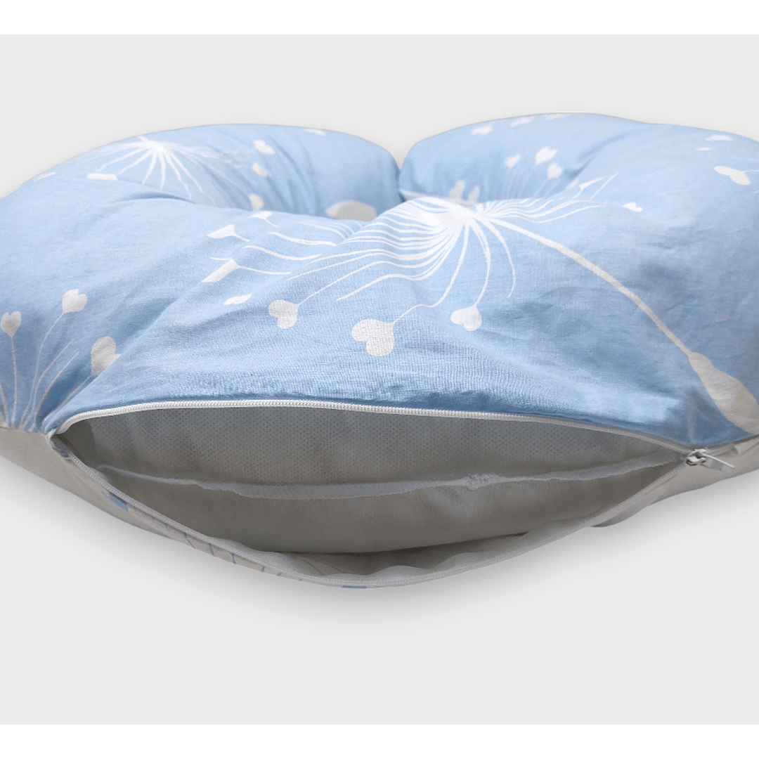 Rainy Възглавница за кърмене Сини глухарчета