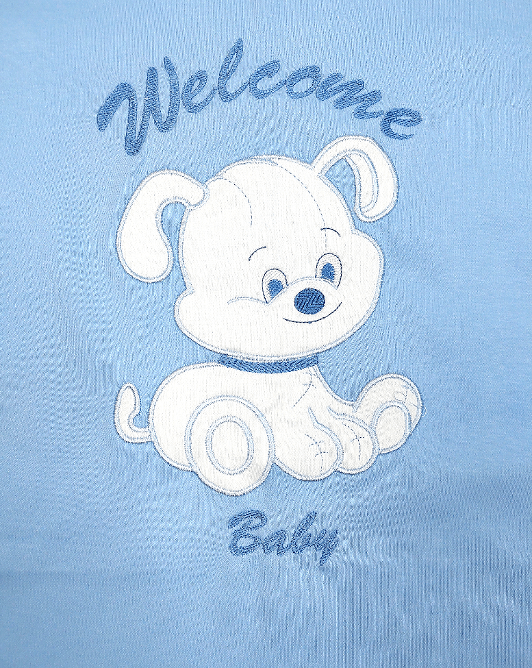 Rainy Бебешки комплект за изписване 7ч. Welcome Baby Dog
