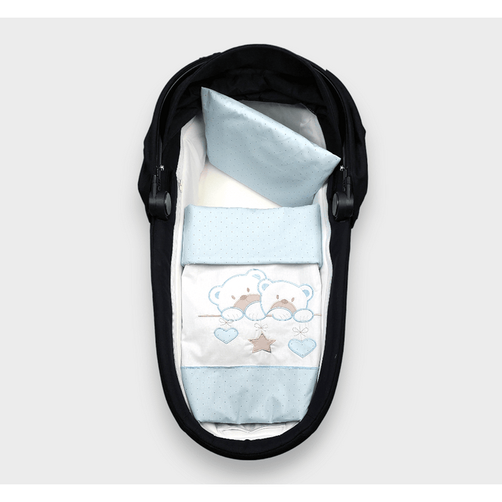 Rainy Зимен комплект за количка 3 части Звездни мечета синьо