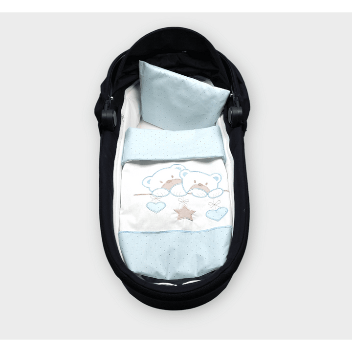 Rainy Зимен комплект за количка 3 части Звездни мечета синьо