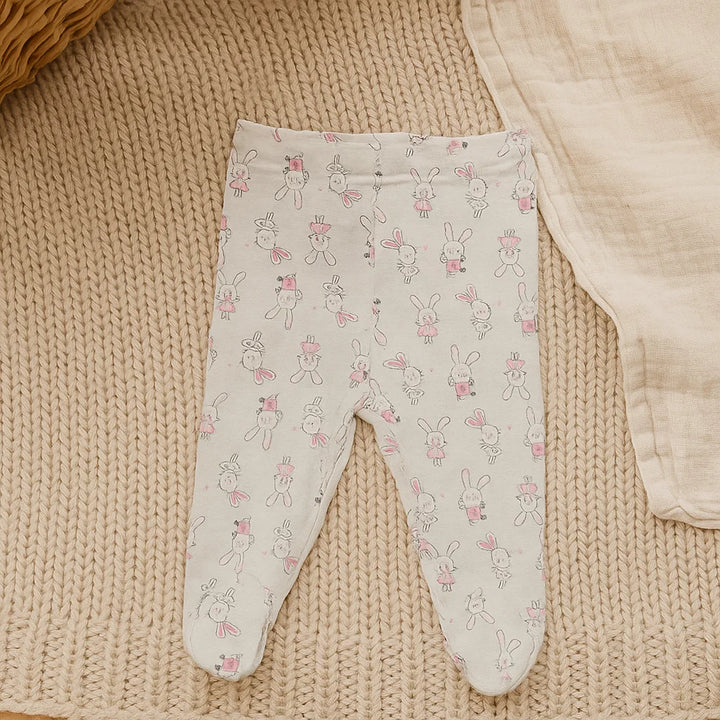 Rainy Бебешка ританка с обърнат колан 48 - 74см. Розови Зайчета