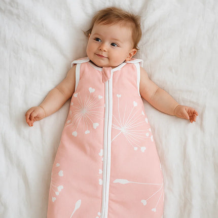 Rainy Детско спално чувалче Класик с цип Розови глухарчета розов