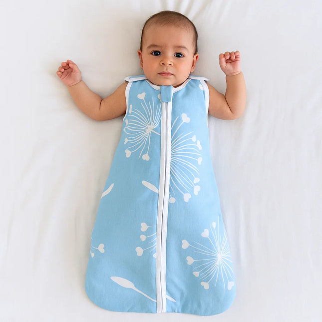 Rainy Детско спално чувалче Класик с цип Сини глухарчета син