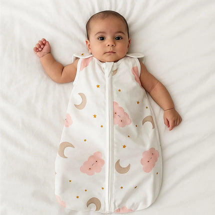 Rainy Детско спално чувалче Класик с цип Розови облаци Лято