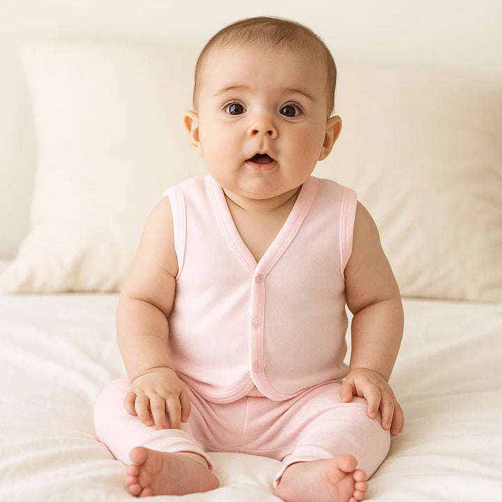 Rainy Бебешки елек 56-86 см. розов