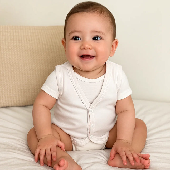 Rainy Бебешки елек 56-80 см. нежно екрю