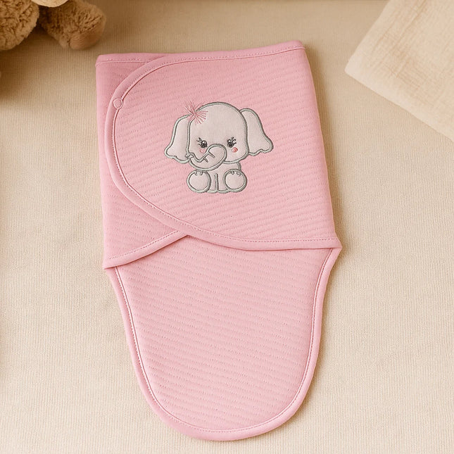 Rainy Бебешка пелена за новородено Прегърни ме Слонче розов