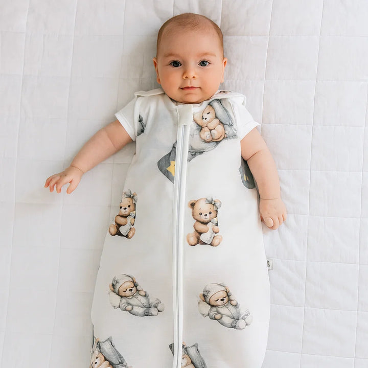 Rainy Детско спално чувалче Класик с цип Мече с шише